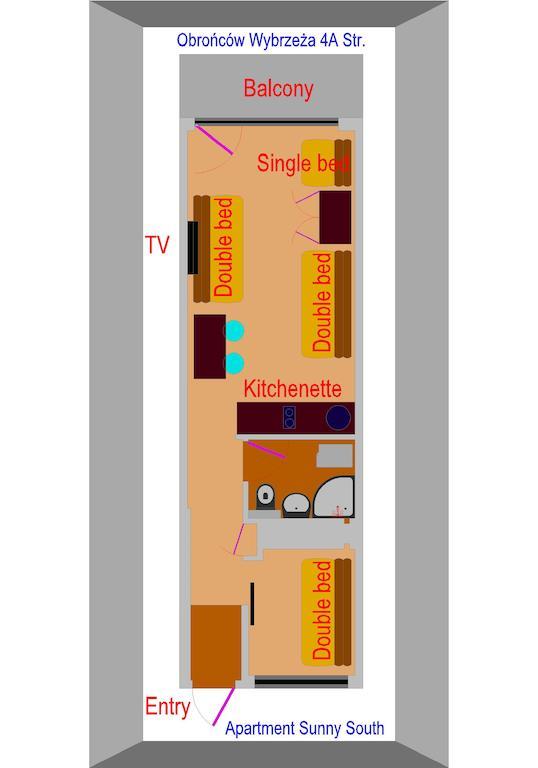Apartament Sloneczne Poludnie Gdansk Habitación foto